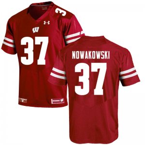 Men's Wisconsin Badgers NCAA #37 Riley Nowakowski Red Authentic Under Armour Stitched College Football Jersey GJ31K04MA